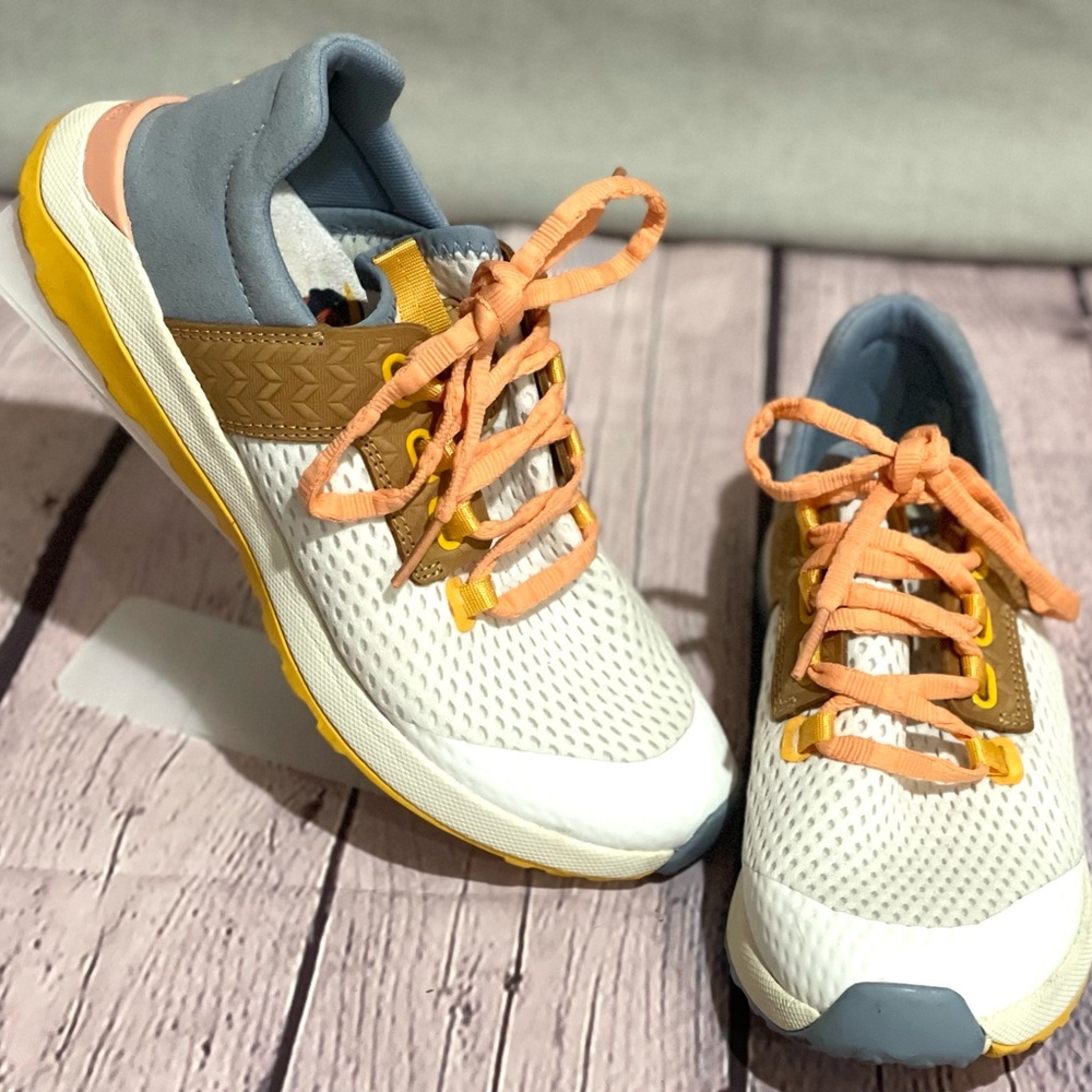Olukai Sneakers with Blue, Tan Orange Trim
